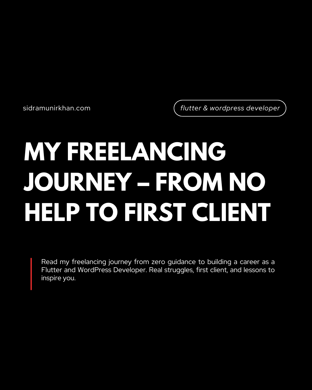 My freelancing journey